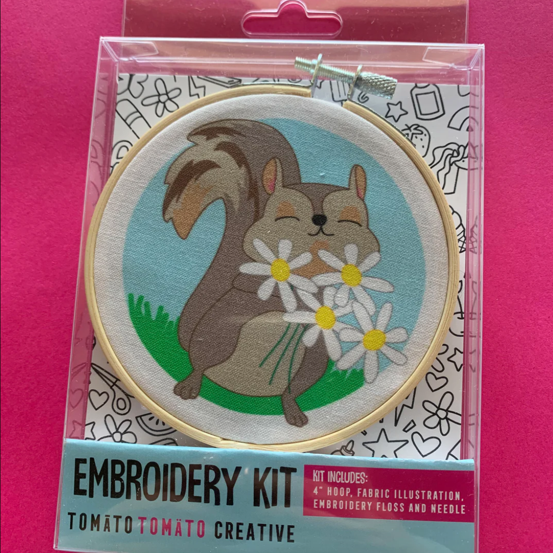 DIY Craft Kit: Squirrel Embroidery Kit