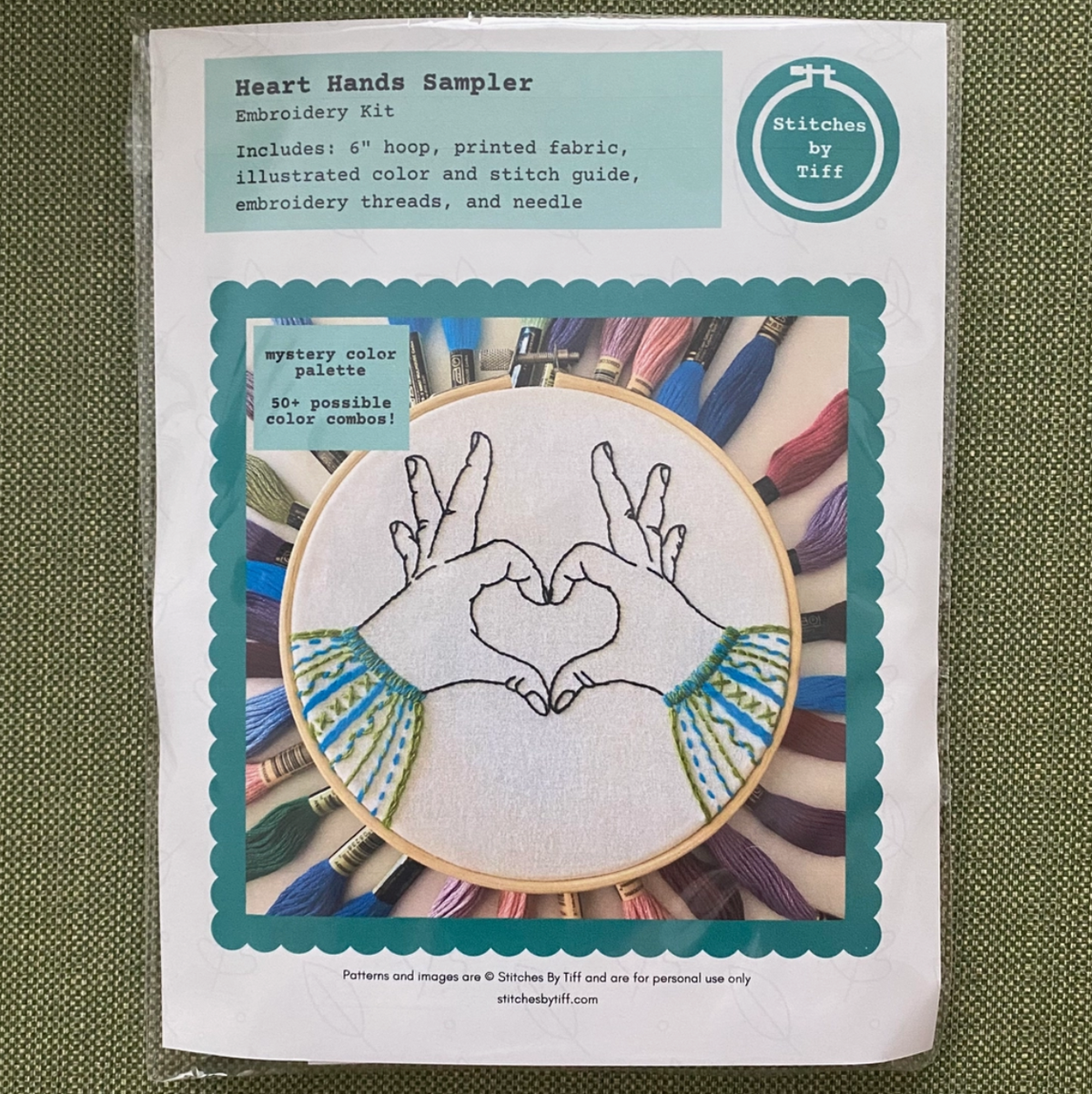 Embroidery Kit - Heart Hands Sampler