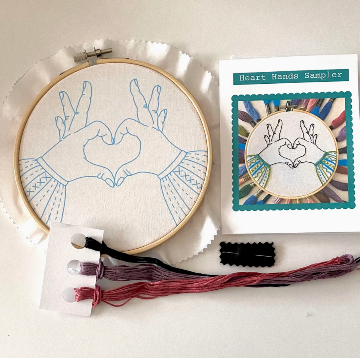 Embroidery Kit - Heart Hands Sampler