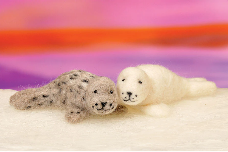 DIY - Needle Felting - Seal Pups (Wool Pets) Craft Kit