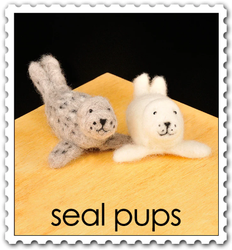 DIY - Needle Felting - Seal Pups (Wool Pets) Craft Kit
