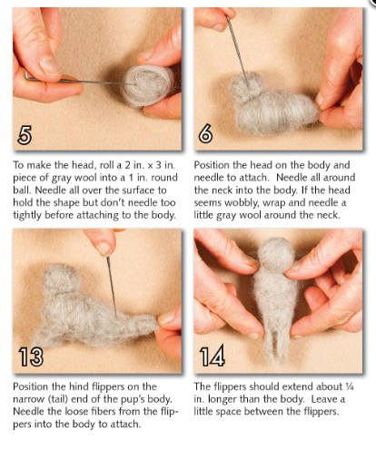 DIY - Needle Felting - Seal Pups (Wool Pets) Craft Kit