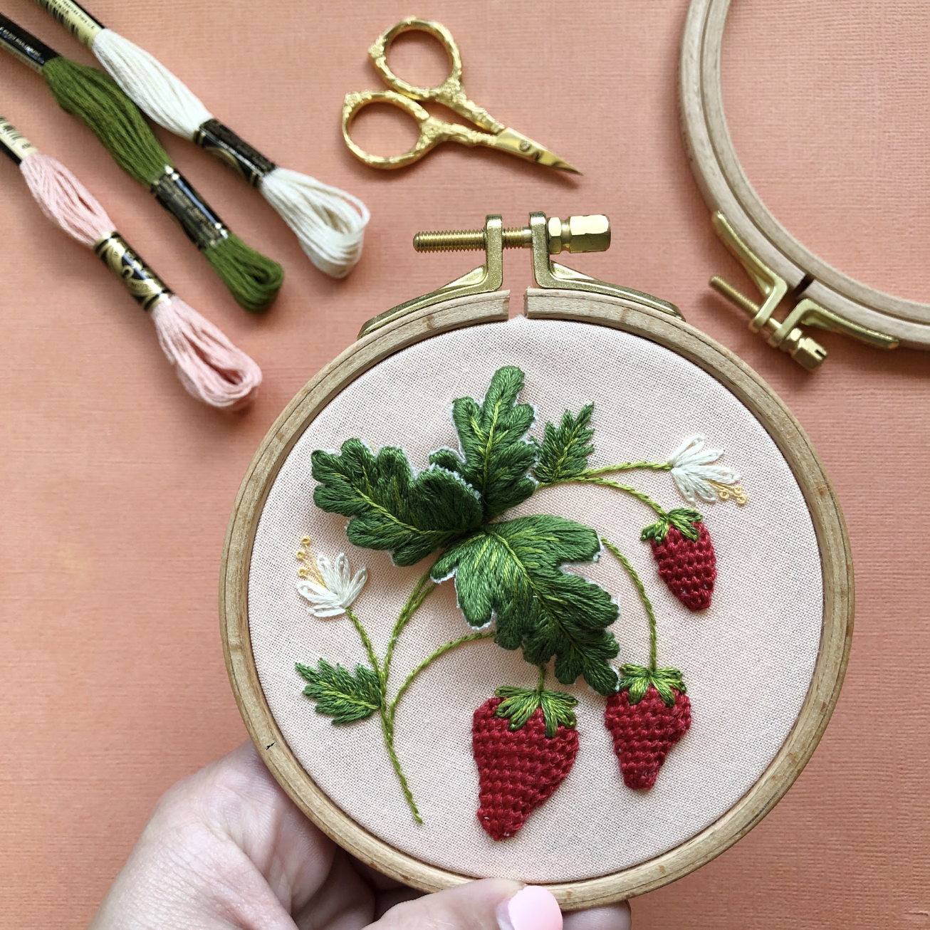EMBROIDERY CLASS: Stumpwork Strawberry
