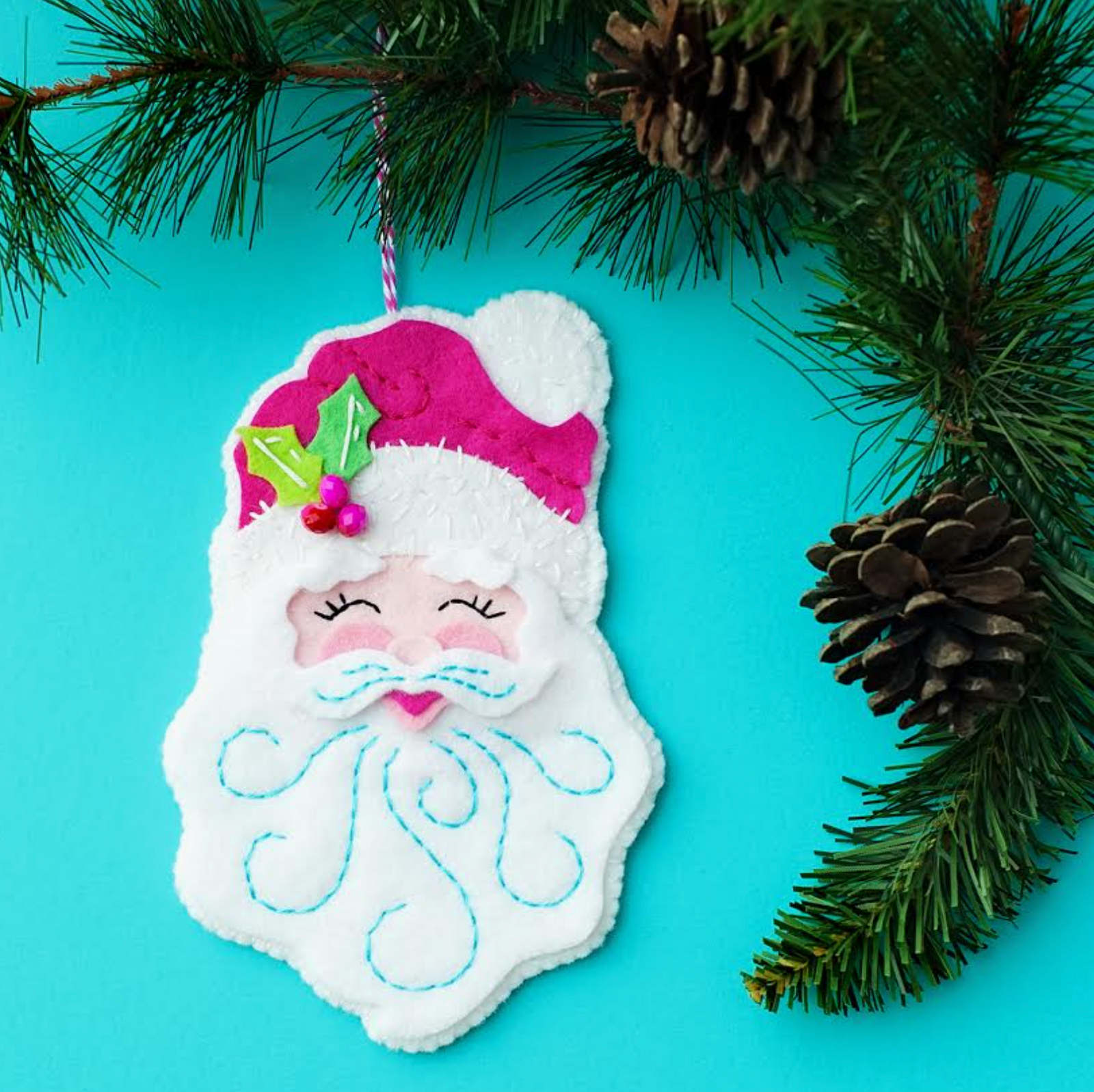 DIY - Sewing - Felt Ornament - Santa (Benzie Design)