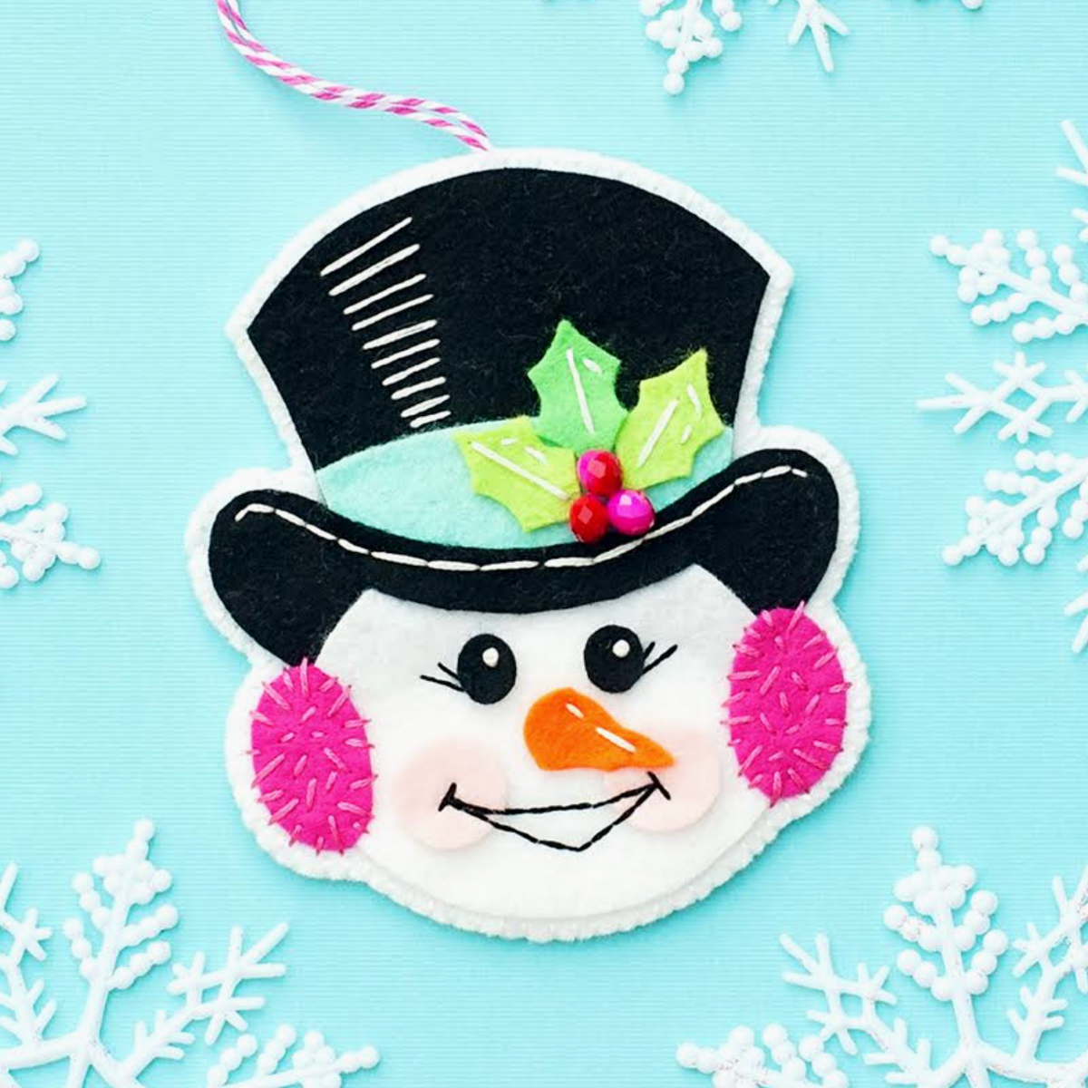 DIY - Sewing - Felt Ornament - Snowman (Benzie Design)