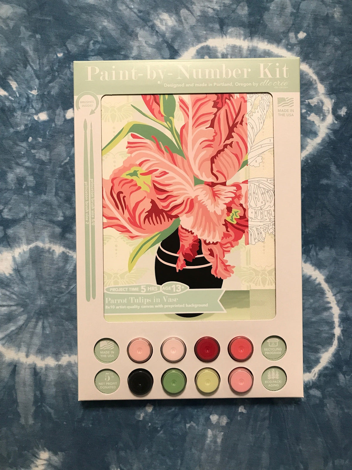 DIY - Paint By Number Kit - Parrot Tulips in Vase