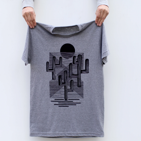 Shirt - Crew - Desert Landscape Grey (Blackbird Supply Co.)
