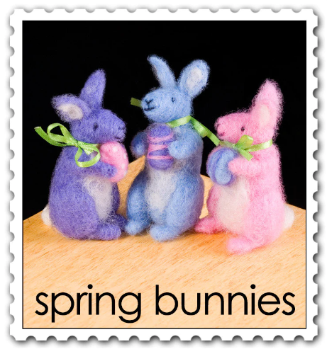 DIY - Needle Felting - Spring Bunnies (Wool Pets) Craft Kit