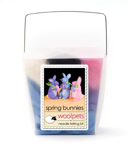 DIY - Needle Felting - Spring Bunnies (Wool Pets) Craft Kit