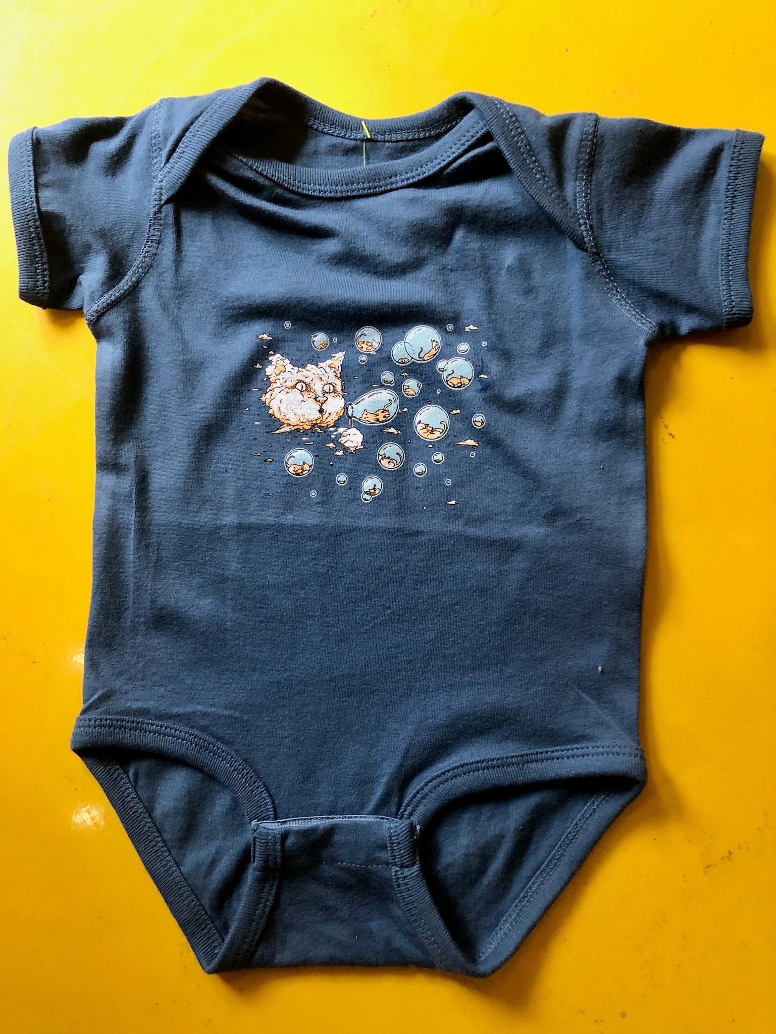 UB Onesie - Bubble Cat - Indigo (Ugly Baby)
