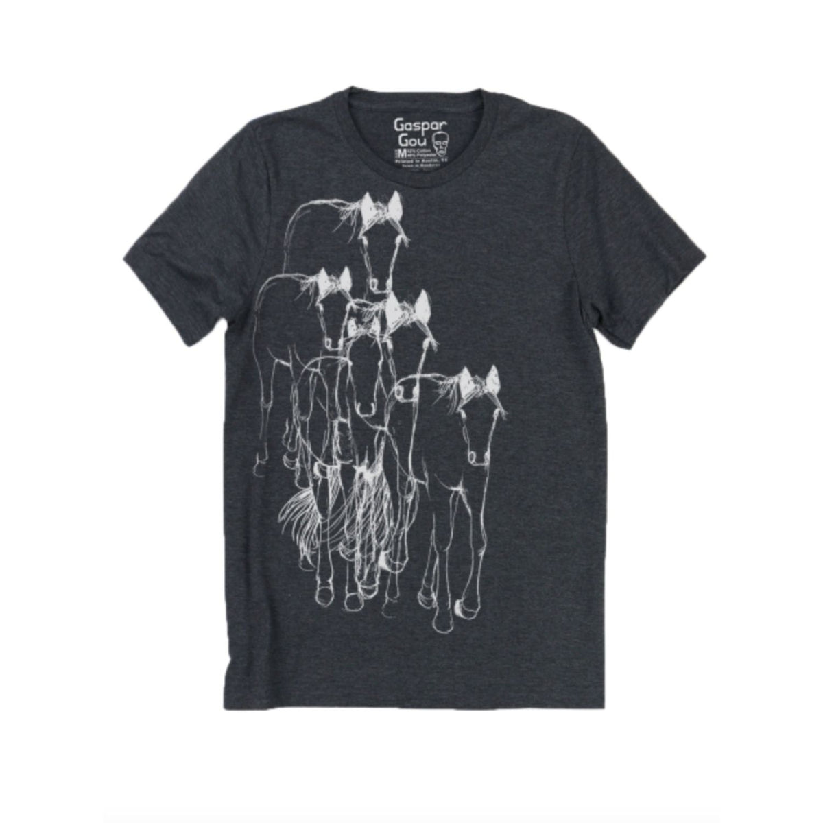 SALE Charlie Shirt - Horses - Heather Charcoal (Supermaggie)