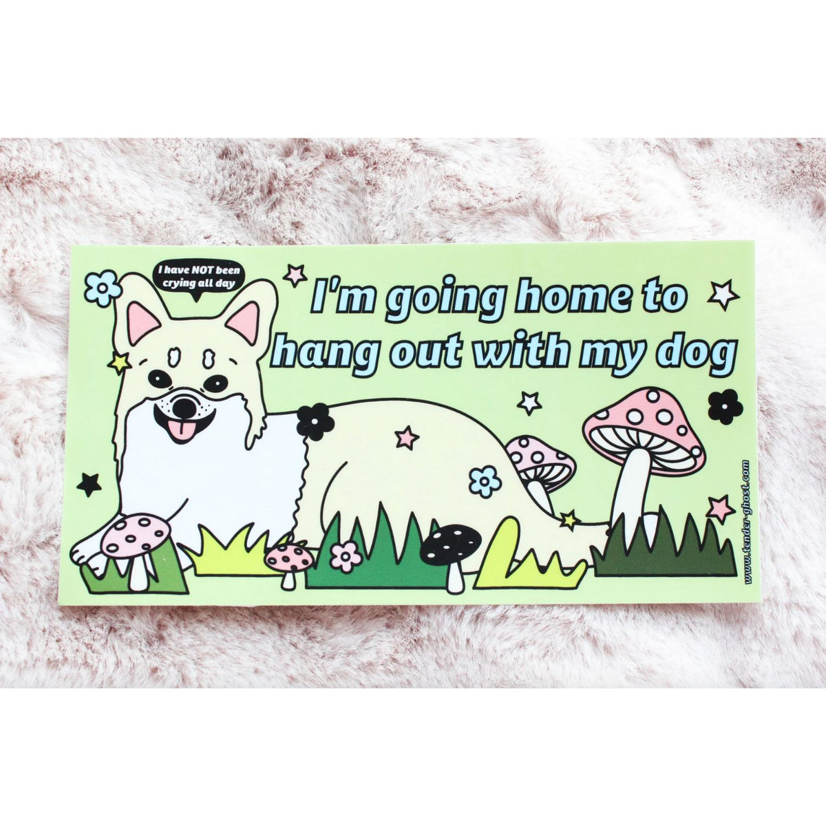 Bumper Sticker - I'm Going Home To Hang Out With My Dog (Tender Ghost)