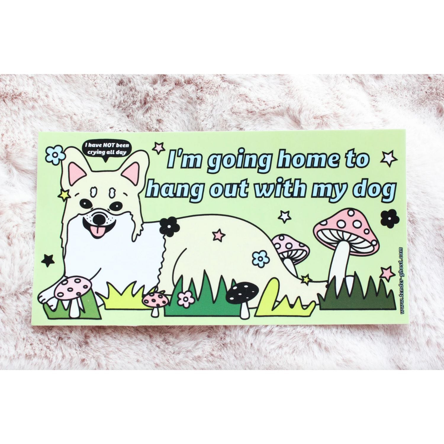 Bumper Sticker - I'm Going Home To Hang Out With My Dog (Tender Ghost)
