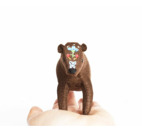 DIY - Woodland Bear - Hand Sewing Kit