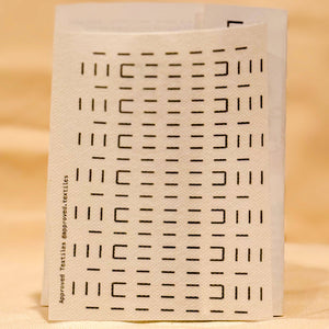 Visible mending pattern sticker featuring a grouping of horizontal and vertical lines