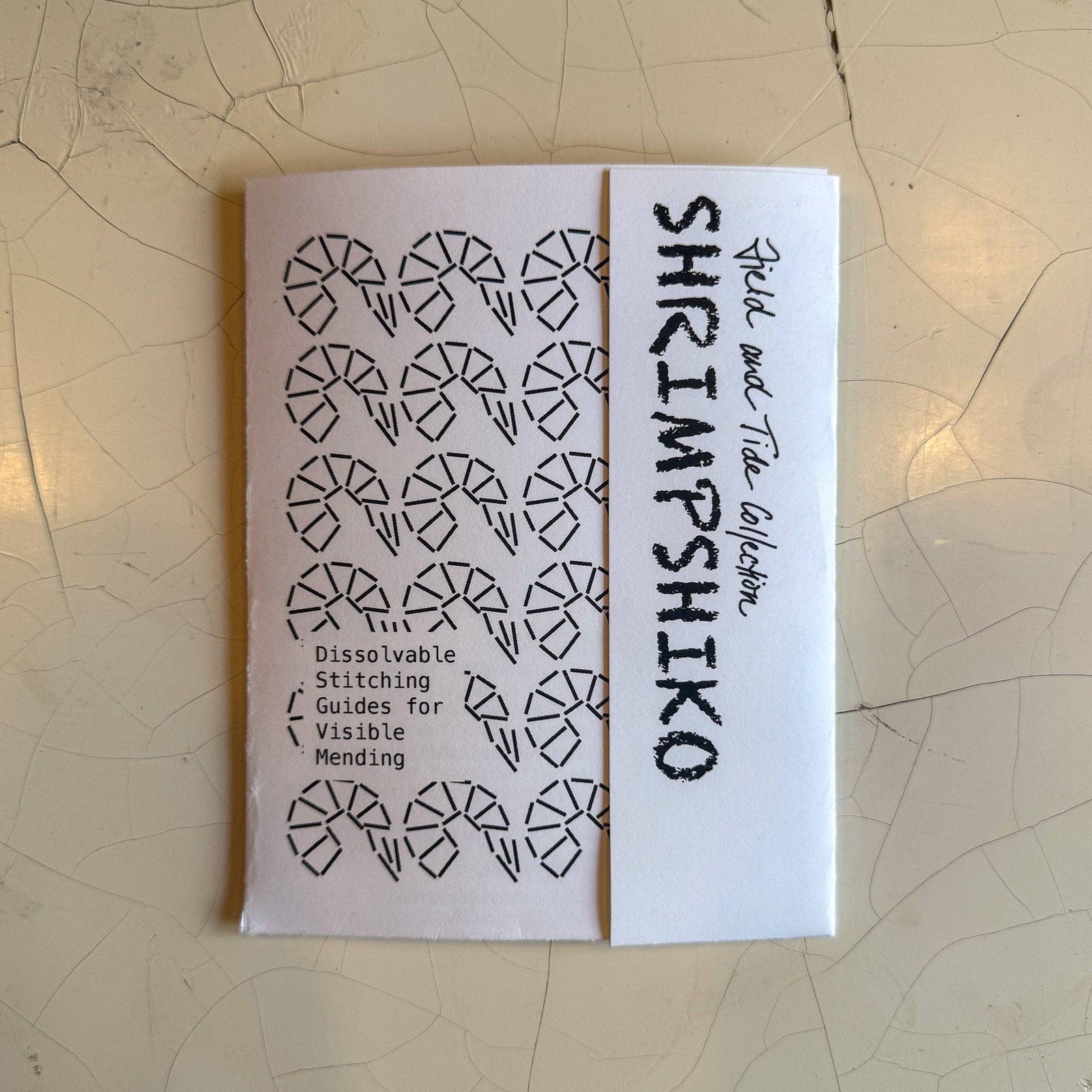 Packaging for "Shrimpshiko" visible mending guide stickers. 