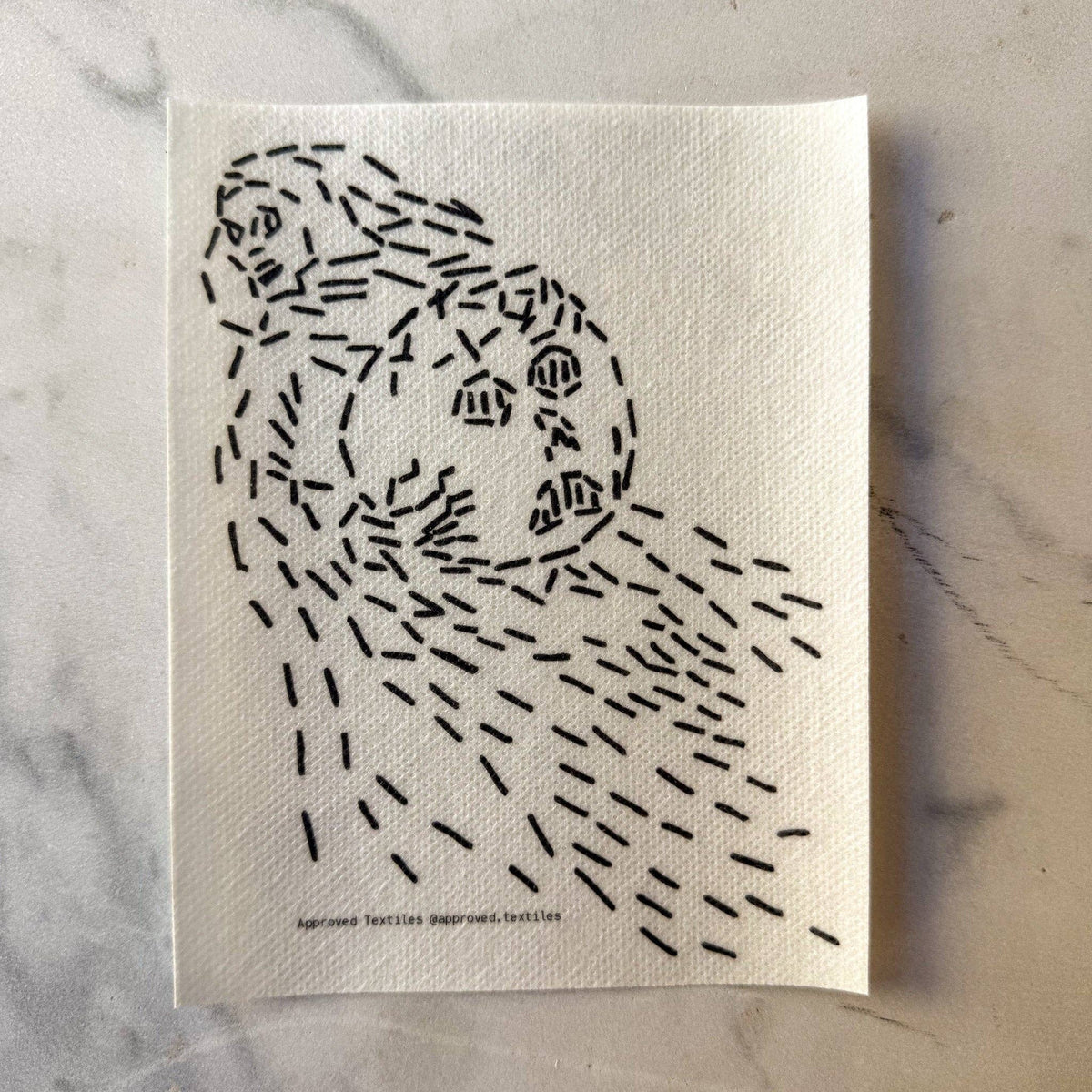 Visible mending pattern sticker featuring a skeleton holding a jack-o-lantern