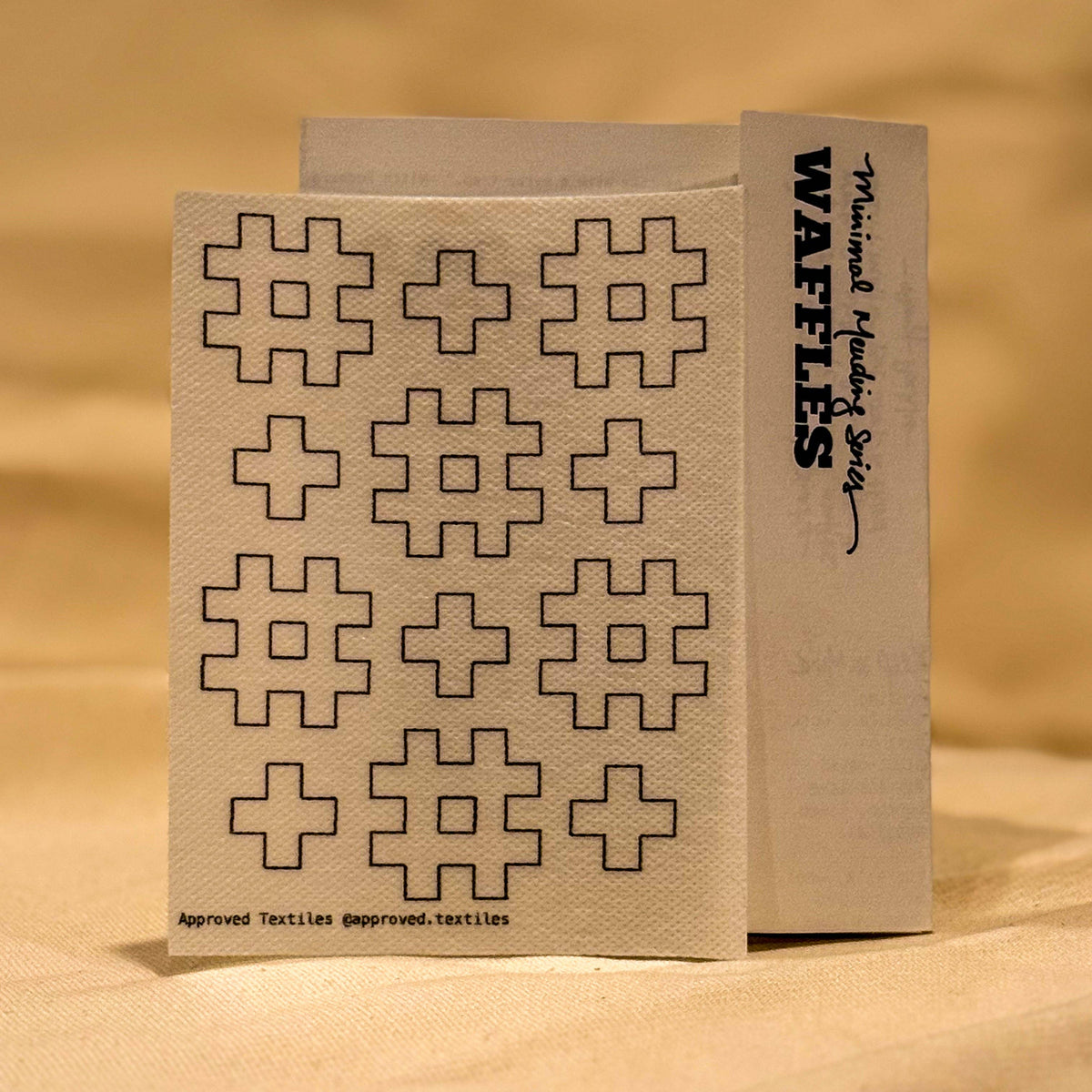 Visible mending pattern sticker featuring waffle shapes and plus sign shapes 