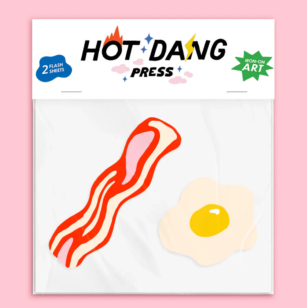 DIY - Iron On Art - Bacon And Egg Buddies (Hot Dang Press)