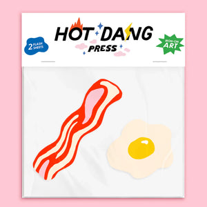 DIY - Iron On Art - Bacon And Egg Buddies (Hot Dang Press)