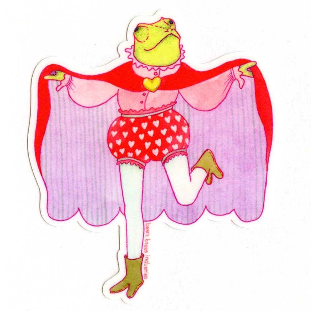 Sticker of a chameleon wearing a baroque-inspired outfit against a white background