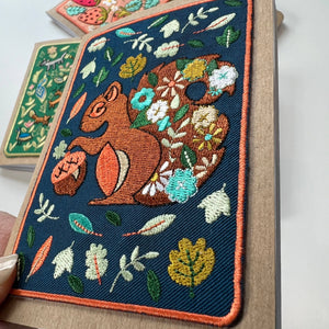 Notebook - Squirrel Embroidery