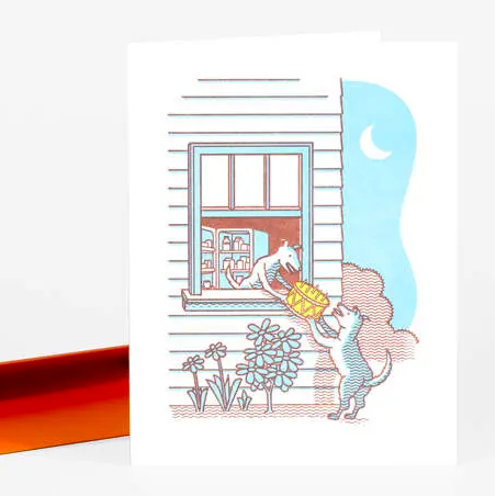 Card - Dogs Stealing Birthday Cake