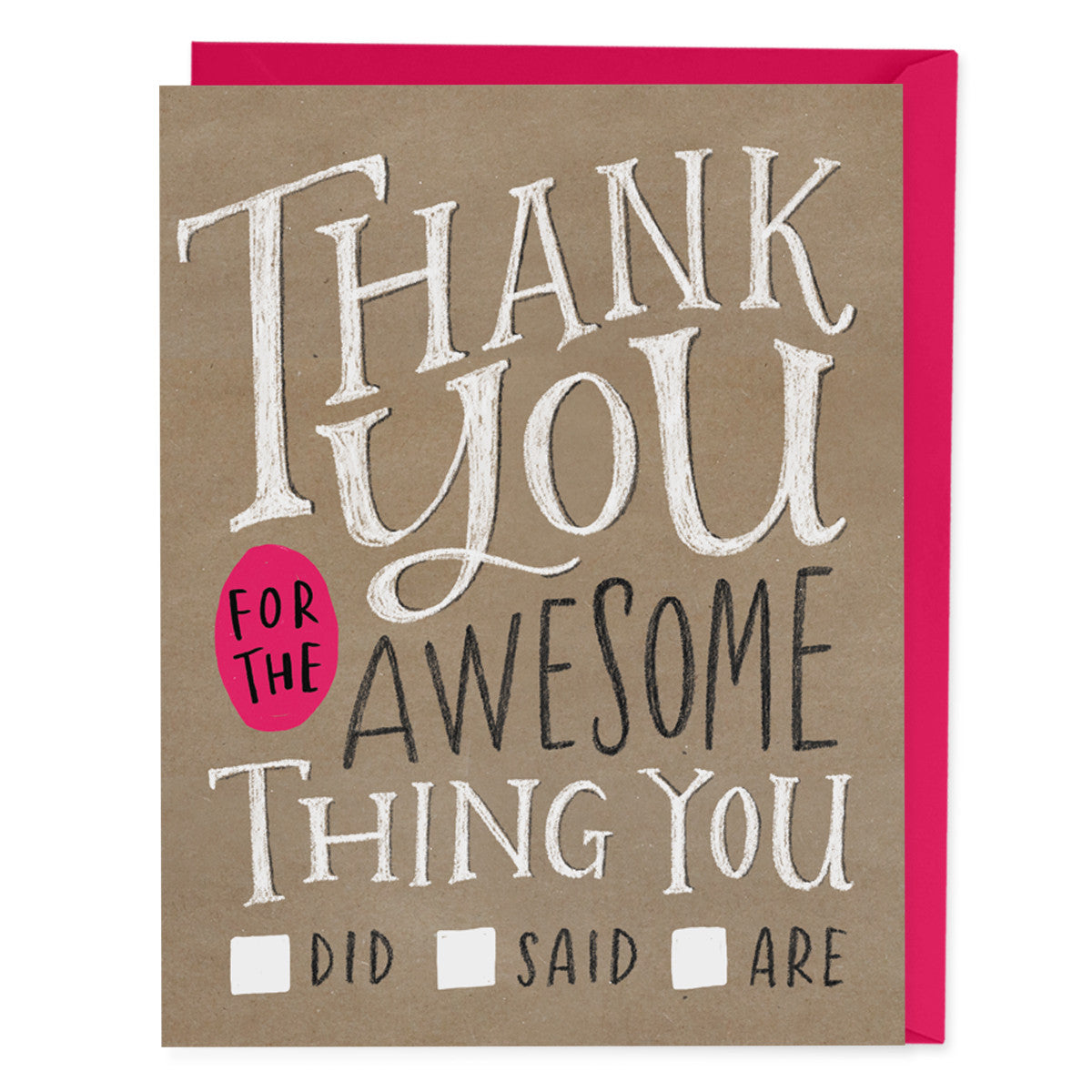 Card - Thank You Check Box