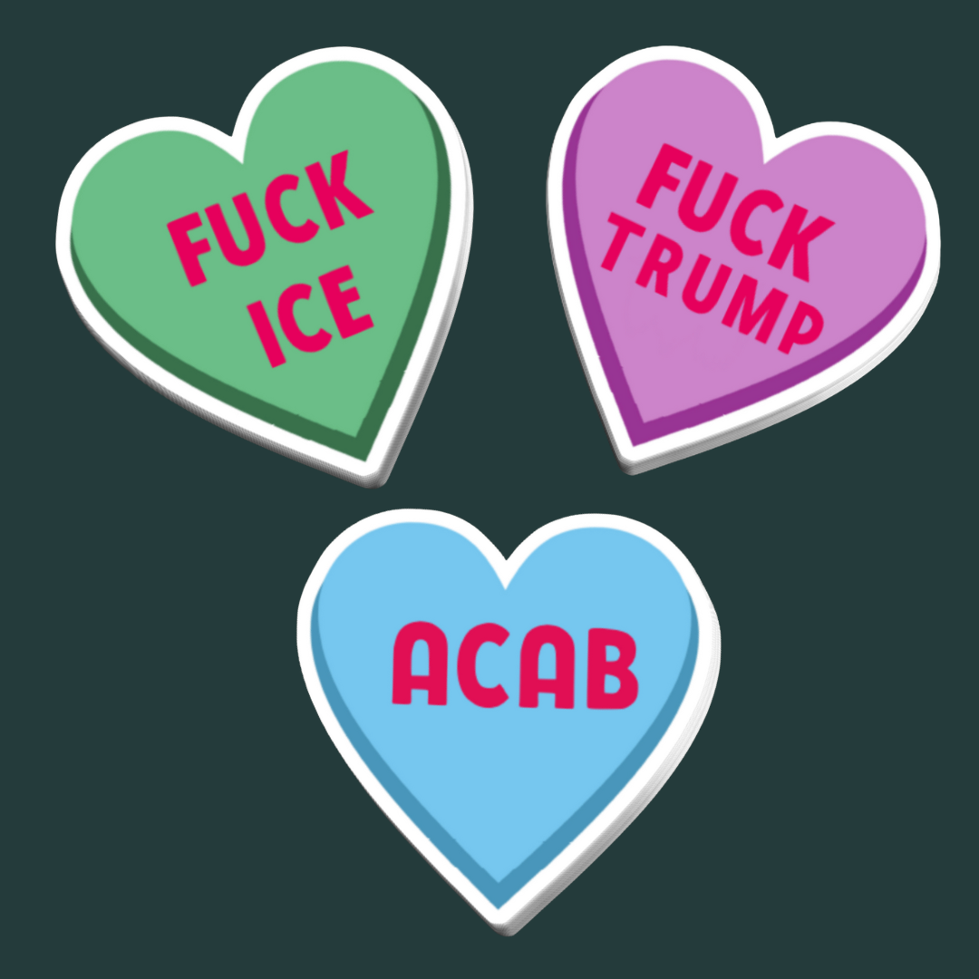Die Cut Sticker - Conversation Heart - Set of 3