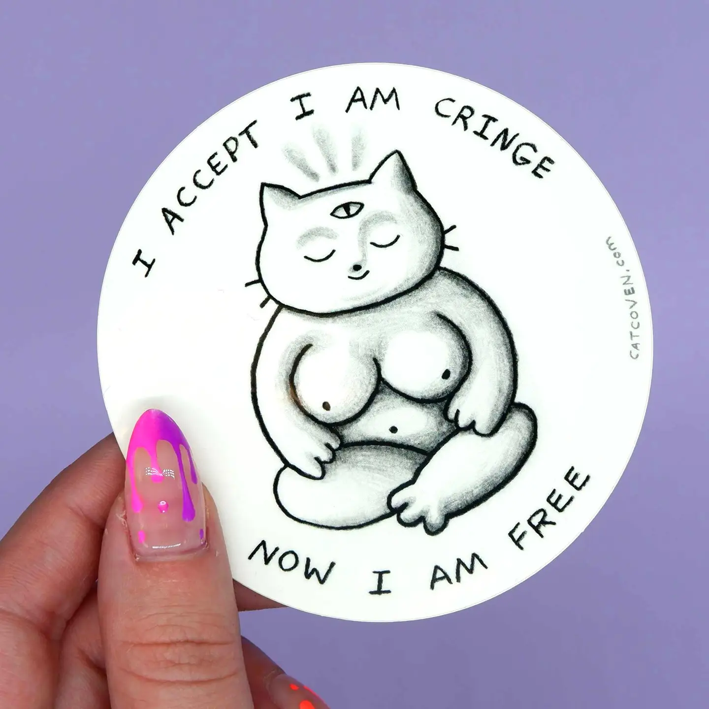 Sticker - Accept Cringe Cat