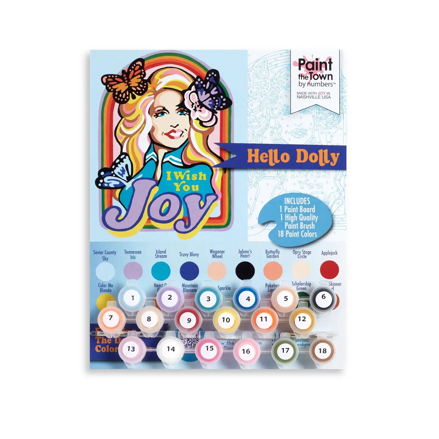 DIY - Paint Kit - Dolly Parton (Paint the Town by Numbers) I Wish You Joy