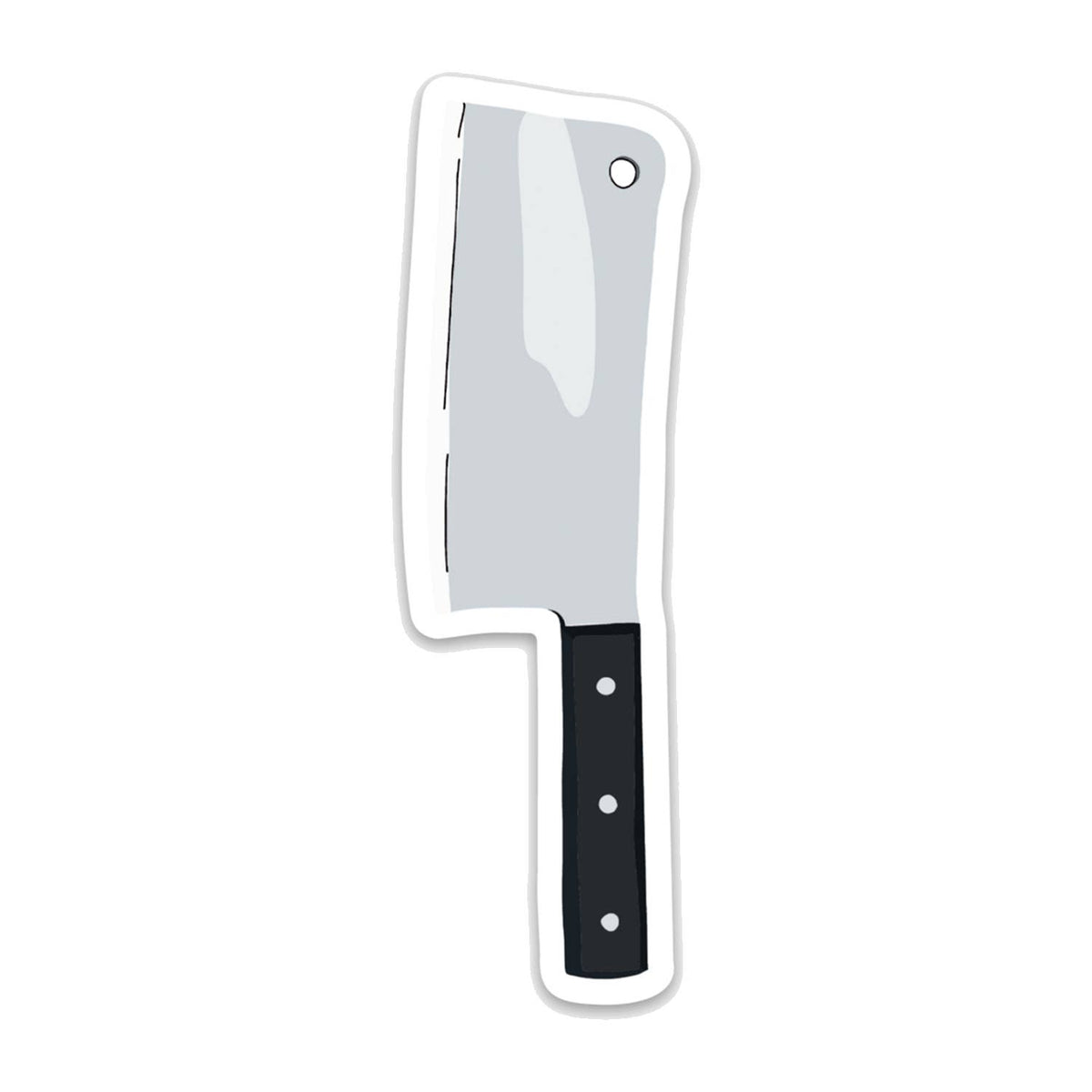 A sticker of a cleaver