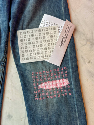 Visible Mending Transfers - Little Squares