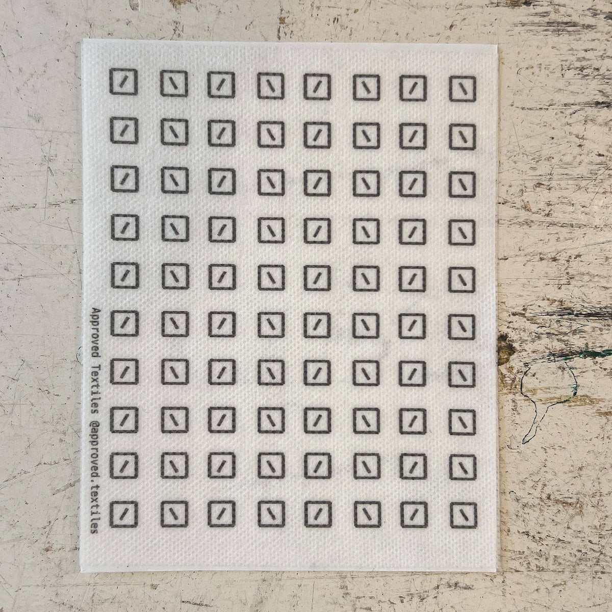 Visible Mending Transfers - Little Squares