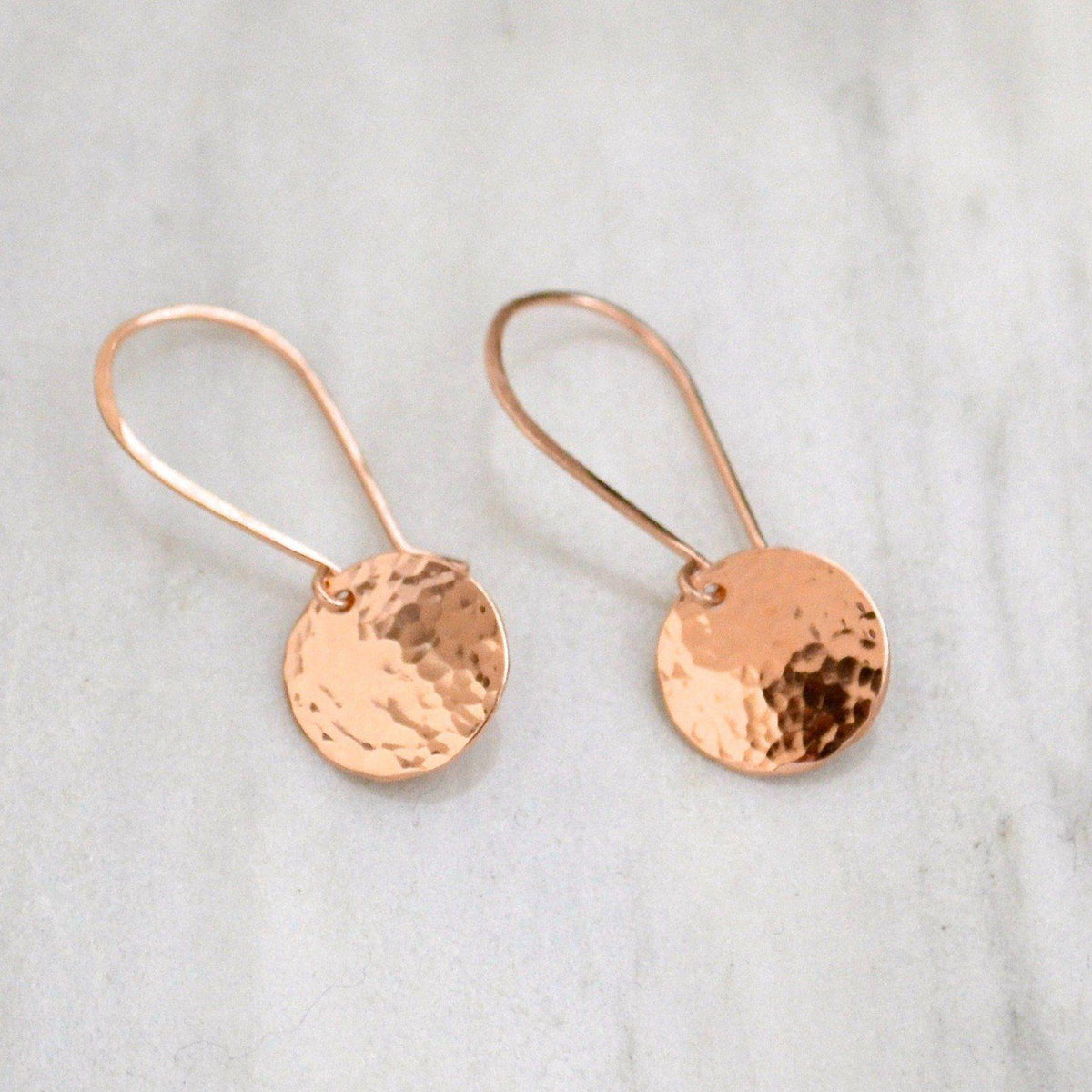 Speckle Earrings - minimalist dappled disc earrings in gold or silver - Foamy Wader