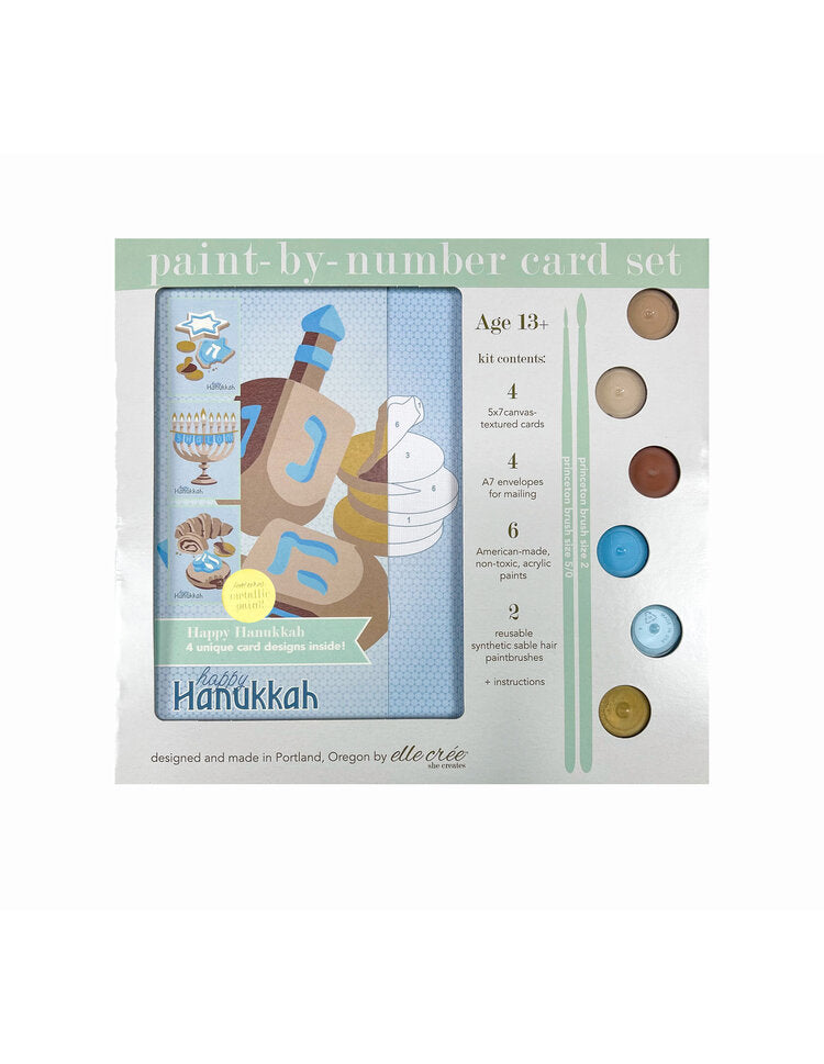 DIY - Paint By Number Card Set - Hanukkah