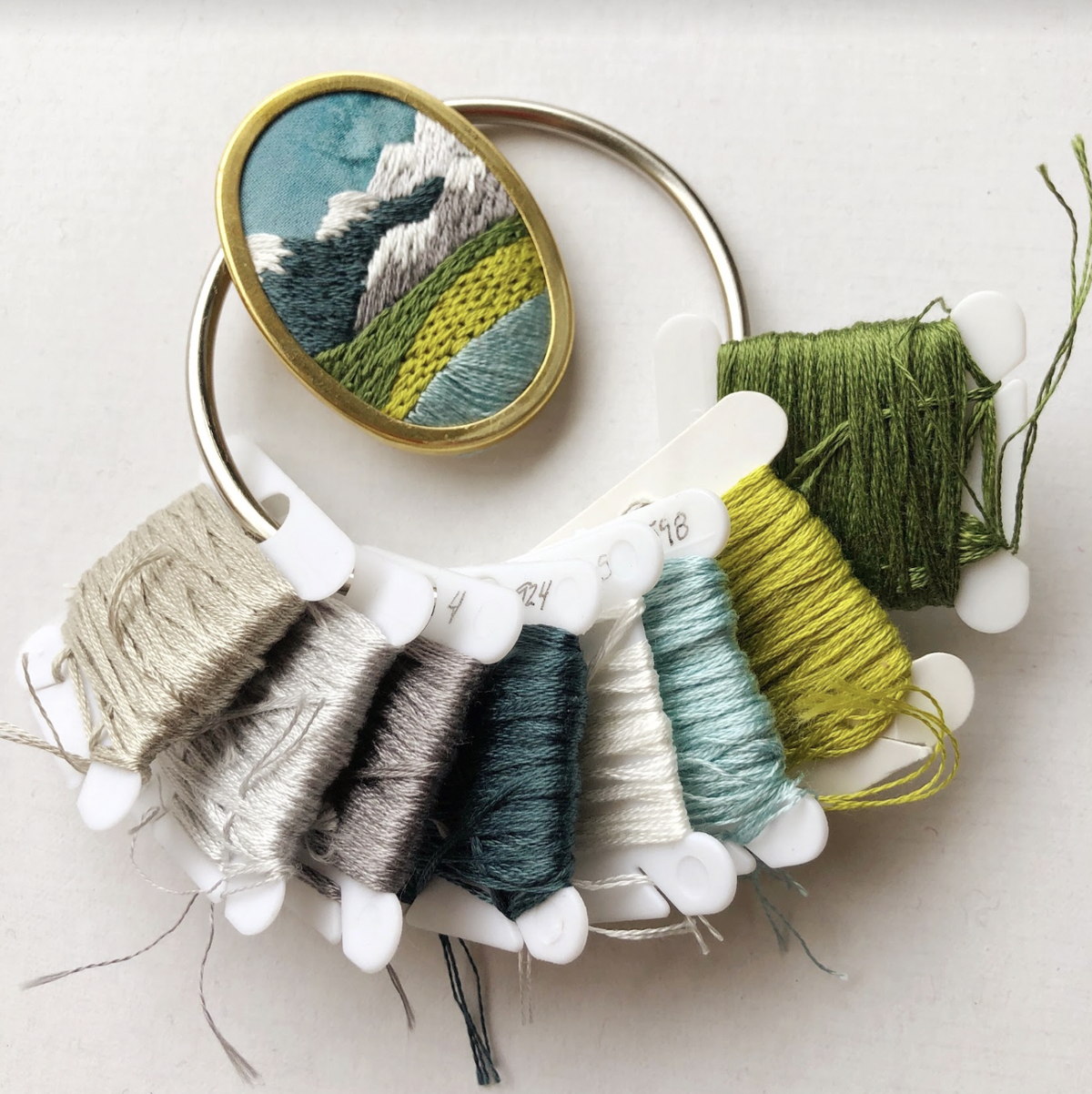 EMBROIDERY CLASS: Stitch A Pacific Northwest Mountain Landscape Pendant