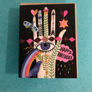 Card - Lisa Congdon - Rainbow Hand Birthday Card