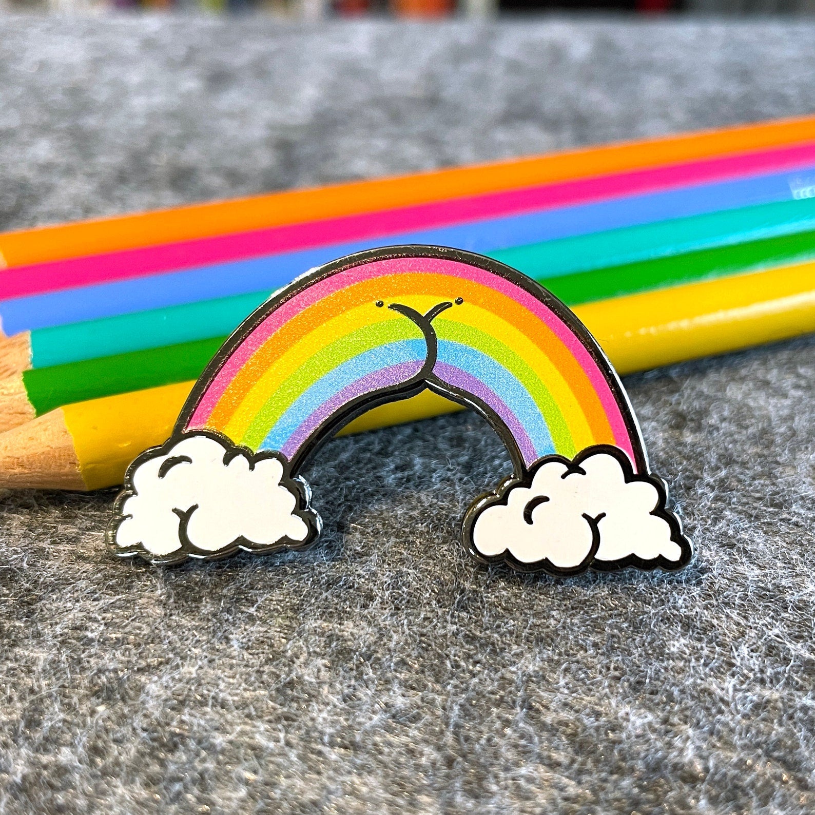 Enamel Pin - Rainbow Butt
