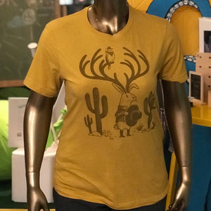 Shirt - Crew - Jackalope - Mustard