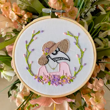 Embroidery Kit - Spring Plague Doctor