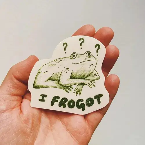 Sticker - I Frogot (Allison McKeen Art)