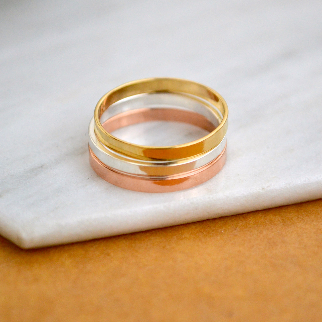 gold filled sterling silver SIMPLICITY BAND RING delicate classic band ring simple stacking rings 2mm wide stack ring water proof