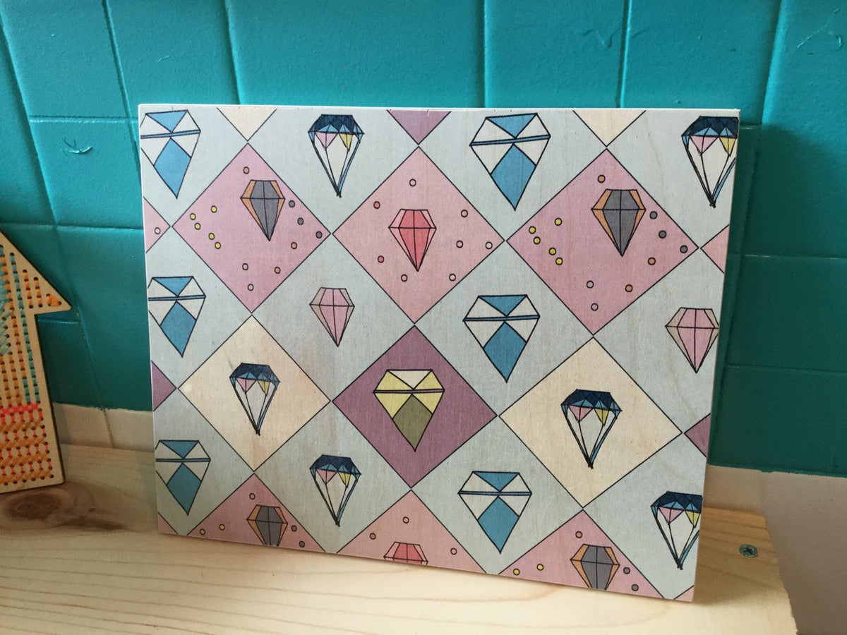 Wood Print: Literal Gems