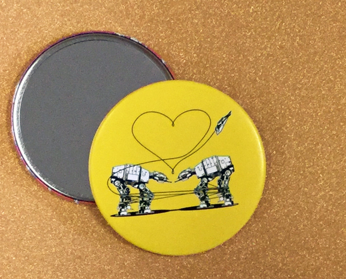 Mirror - 3.5 Inch: Love AT-AT First Sight - Yellow