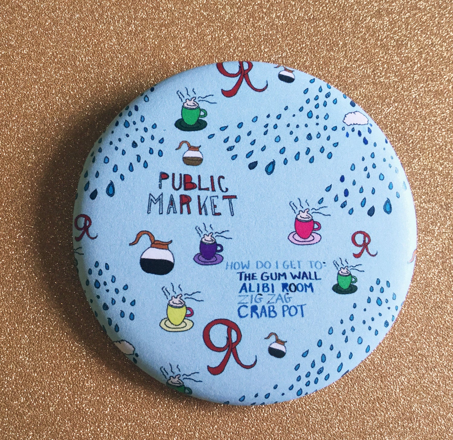 Magnet - 2.25 Inch: Seattle Pattern