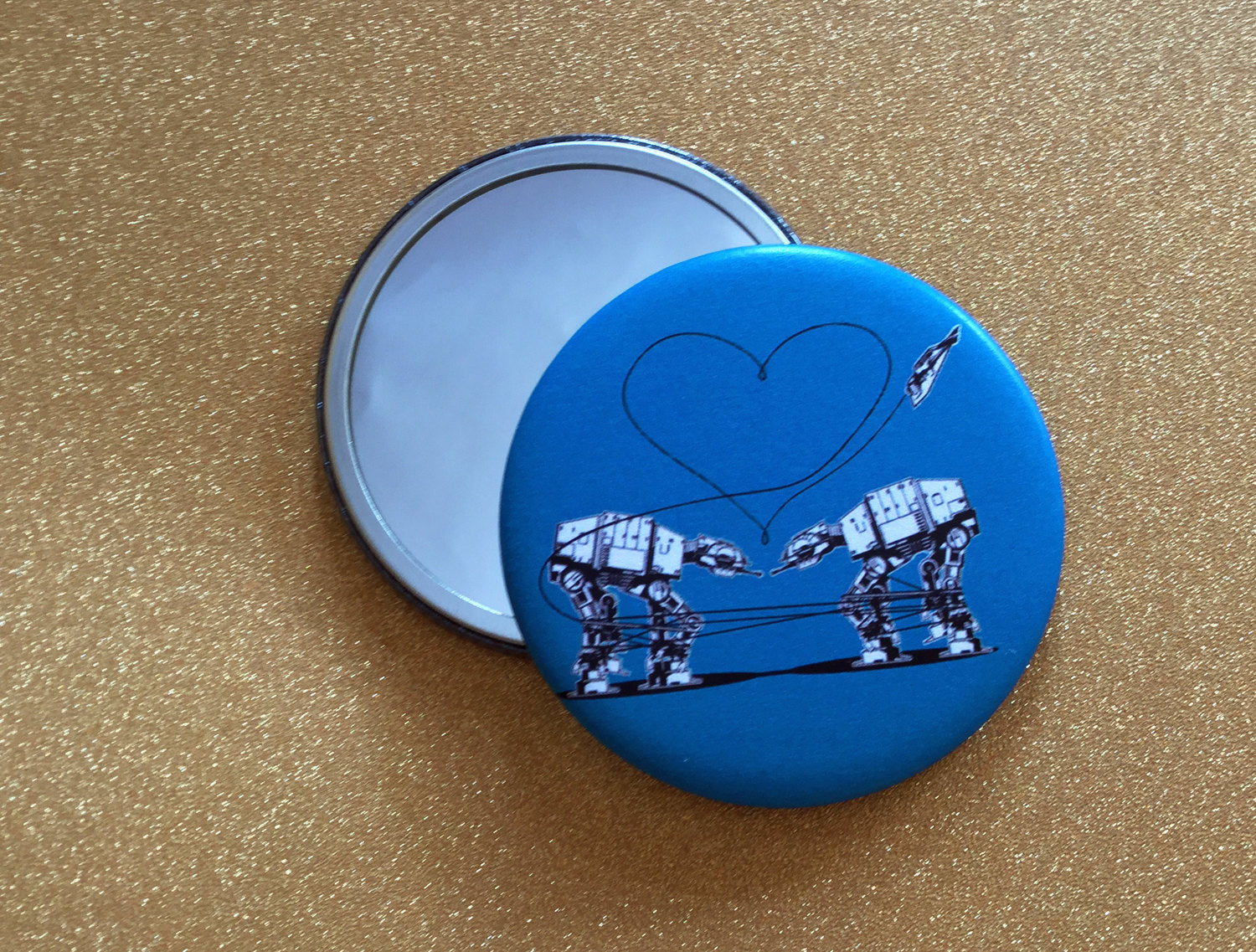 Small Mirror - Love AT-AT First Sight - Blue
