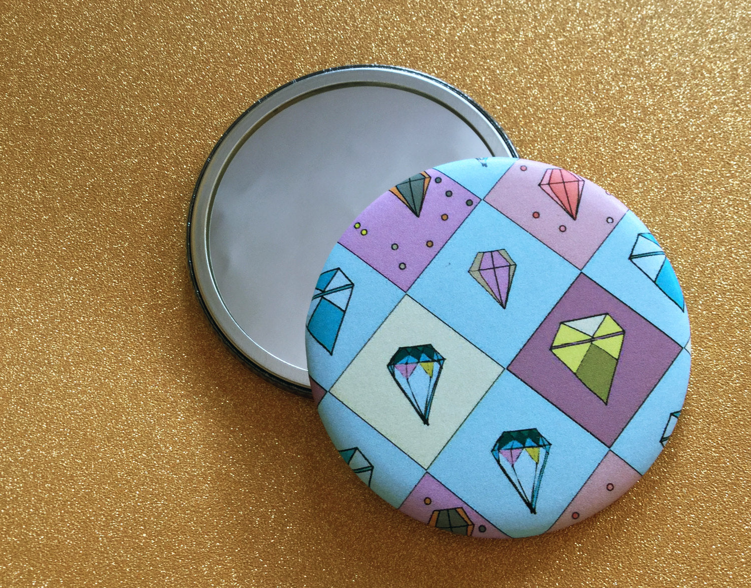 Small Mirror - Literal Gem Pattern