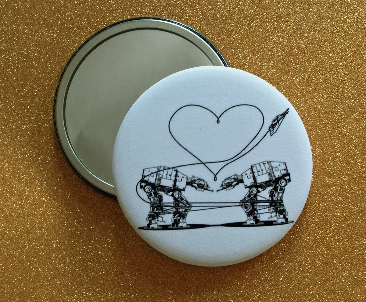 Small Mirror - Love AT-AT First Sight - B&W