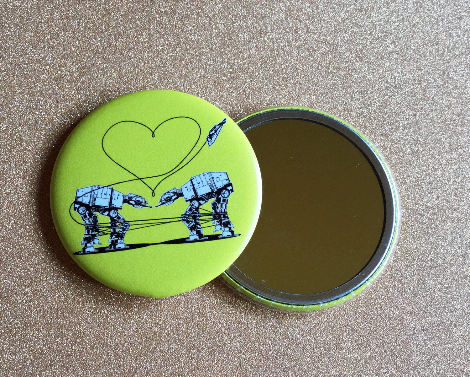 Small Mirror - Love AT-AT First Sight - Yellow